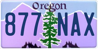 OR license plate 877NAX