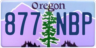 OR license plate 877NBP