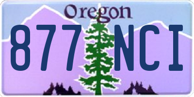 OR license plate 877NCI