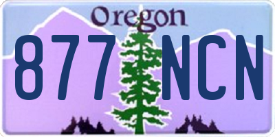 OR license plate 877NCN