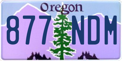 OR license plate 877NDM
