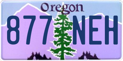 OR license plate 877NEH