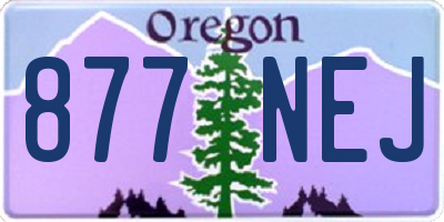 OR license plate 877NEJ