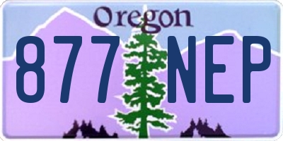 OR license plate 877NEP