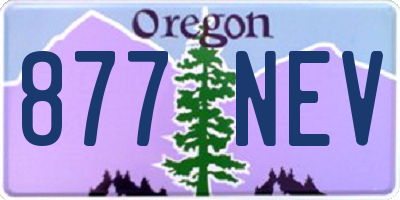 OR license plate 877NEV