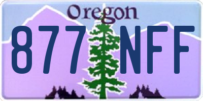OR license plate 877NFF
