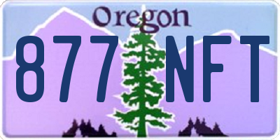 OR license plate 877NFT