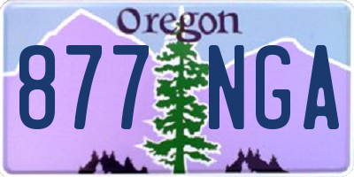 OR license plate 877NGA