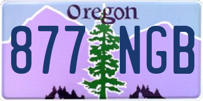 OR license plate 877NGB