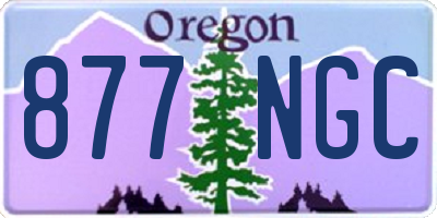 OR license plate 877NGC