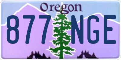 OR license plate 877NGE