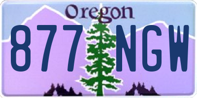 OR license plate 877NGW