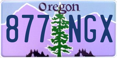 OR license plate 877NGX