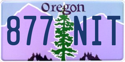 OR license plate 877NIT
