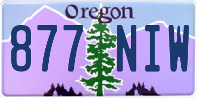 OR license plate 877NIW