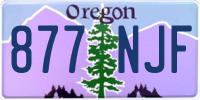 OR license plate 877NJF