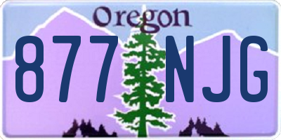OR license plate 877NJG