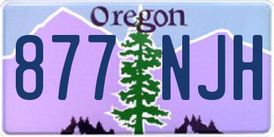 OR license plate 877NJH