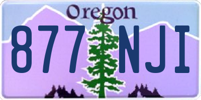 OR license plate 877NJI