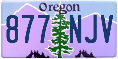 OR license plate 877NJV