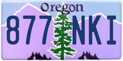 OR license plate 877NKI