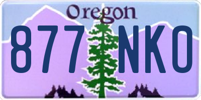 OR license plate 877NKO