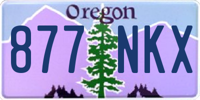 OR license plate 877NKX