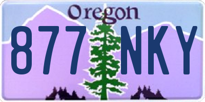 OR license plate 877NKY