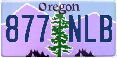 OR license plate 877NLB