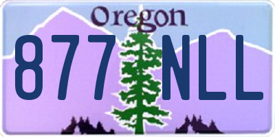 OR license plate 877NLL