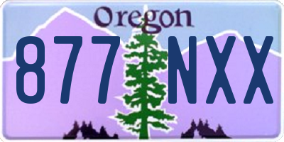 OR license plate 877NXX