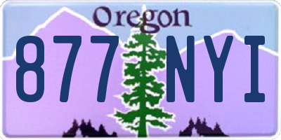 OR license plate 877NYI