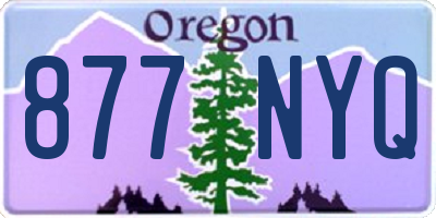 OR license plate 877NYQ
