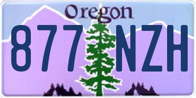 OR license plate 877NZH