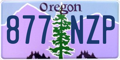 OR license plate 877NZP