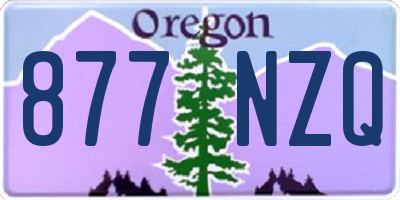 OR license plate 877NZQ
