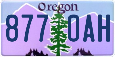 OR license plate 877OAH