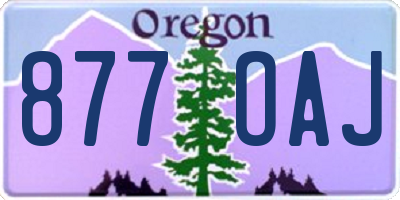 OR license plate 877OAJ