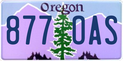 OR license plate 877OAS