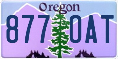 OR license plate 877OAT