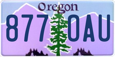 OR license plate 877OAU