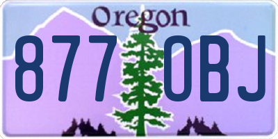 OR license plate 877OBJ