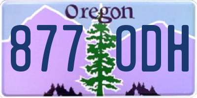 OR license plate 877ODH