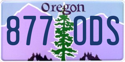 OR license plate 877ODS