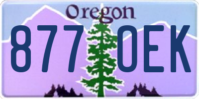 OR license plate 877OEK