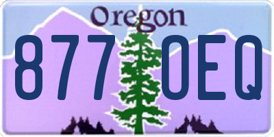 OR license plate 877OEQ