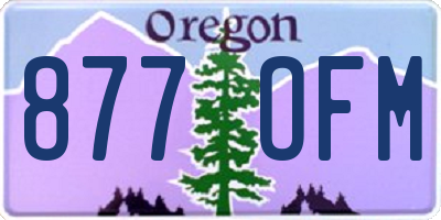 OR license plate 877OFM