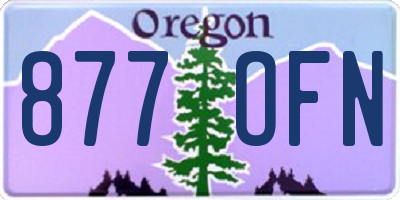 OR license plate 877OFN