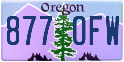 OR license plate 877OFW