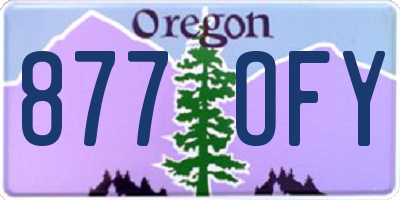OR license plate 877OFY